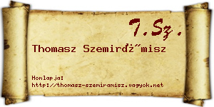 Thomasz Szemirámisz névjegykártya